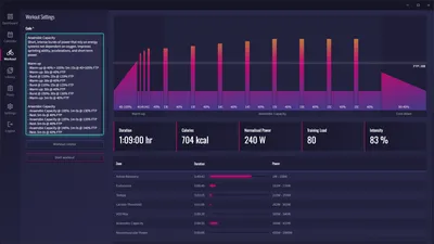 Custom workouts screen